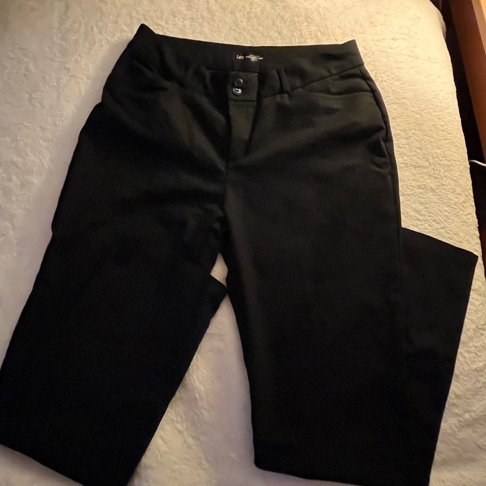Black Mid Rise Slacs - Picture 1 of 3